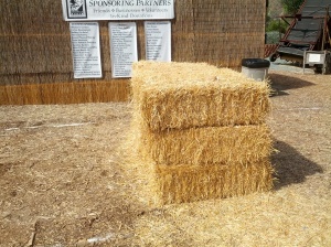 Hay Bales Ready To Be Set Up For The Western Wedding